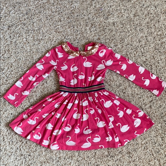 Girl's Mini Boden Party Jersey Dress, Size 3-4Y - Pink